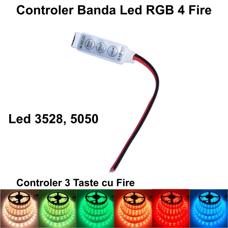 Mini Controler Led RGB cu Fire - Frize