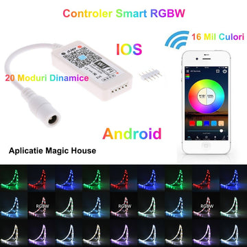Mini Controler Smart RGBW Led cu Wifi 5-24V - Frize