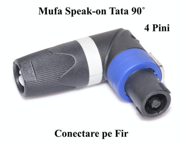 Mufa Difuzor Cot 90˚ Speakon Tata 4 Pini - Frize