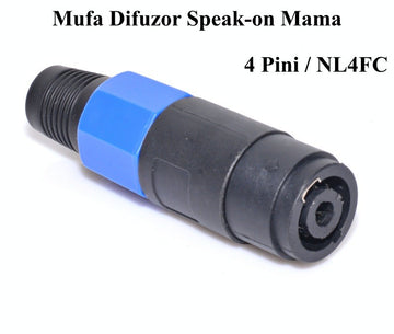 Mufa Difuzor Speakon Mama 4 Pini cu Cauciuc - Frize