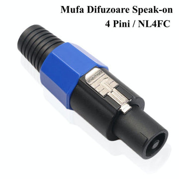 Mufa Difuzor Speakon Tata 4 Pini cu Cauciuc - Frize