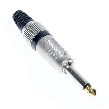 Mufa Jack 6,3 mono tata, Auriu cu Negru Q - Frize