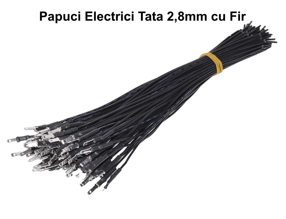 Papuc Electric 2,8mm Tata cu Fir, 100buc/Set - Frize
