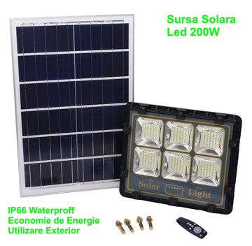 Proiector Led 200W cu Panou Solar - Frize