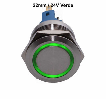 Push Buton 22mm/24V Lumina Verde - Frize