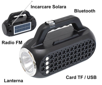 Radio FM cu Lanterna si Panou Solar EP-516 - Frize