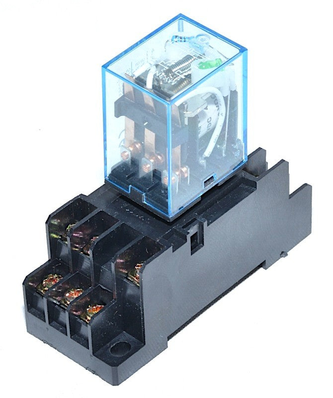 Releu 48V AC, Elecromagnetic 11 Pini cu Soclu - Frize