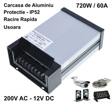 Sursa Alimentare de Exterior 12V-720W / 60A - Frize