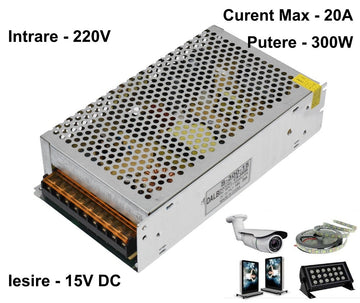Sursa de Alimentare Metalica 220V-15V/300W-20A - Frize
