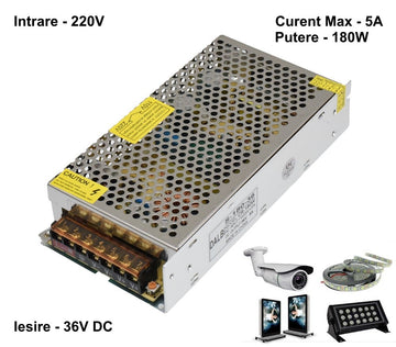 Sursa de Alimentare Metalica 220V-36V/180W-5A - Frize
