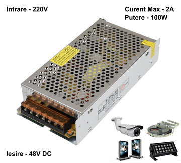 Sursa de Alimentare Metalica 220V-48V/100W-2A - Frize