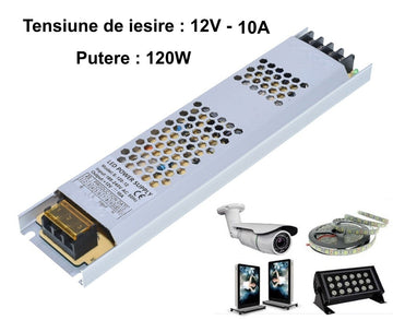 Sursa de Alimentare Slim 12V-120W / 10A - Frize
