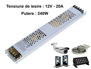 Sursa de Alimentare Slim 12V-240W / 20A - Frize