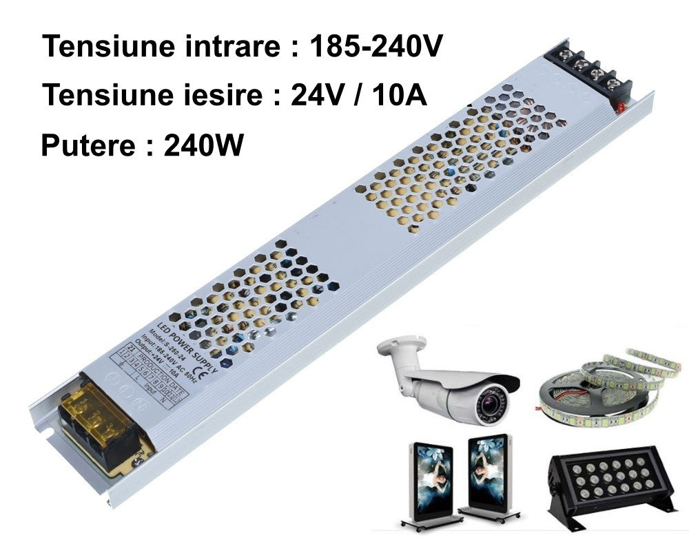 Sursa de Alimentare Slim 24V-10A / 240W - Frize