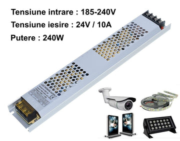 Sursa de Alimentare Slim 24V-10A / 240W - Frize
