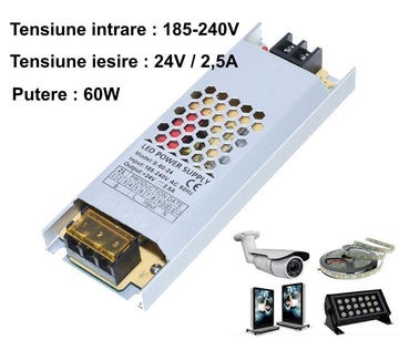 Sursa de Alimentare Slim 24V-2,5A / 60W - Frize