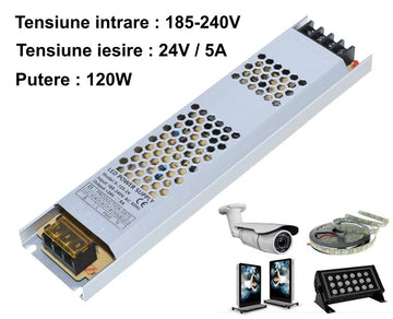Sursa de Alimentare Slim 24V-5A / 120W - Frize
