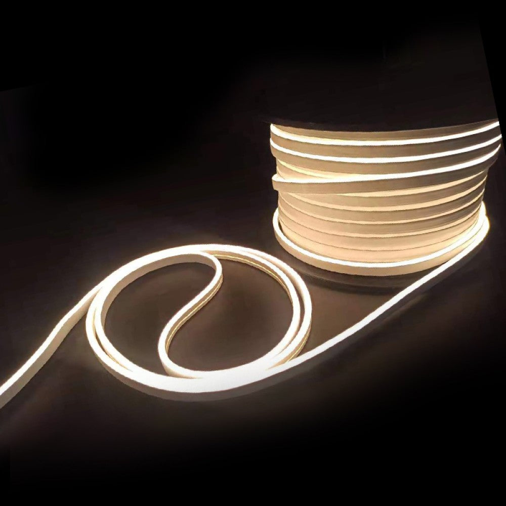 Banda LED Neon Flex 8W/M 6x12mm 2835 12V IP65 cu Lumină Caldă – Iluminat Exterior și Interior Rezistent la Apă