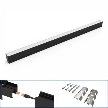 Corp LED Liniar Interconectabil 20W 5000K Negru – Iluminare Eficientă pentru Birou, Spații Comerciale sau Locuințe