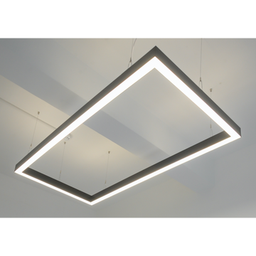 Corp LED Liniar Suspendat Interconectabil 8W 5000K Negru – Iluminat Modern pentru Birouri, Spații Comerciale sau Locuințe