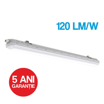 Corp LED 48W cu Lumina Rece 6500K, IP65, 1500mm – Eficiență 120LM/W, Ideal pentru Iluminat Extern cu Garanti 5 Ani