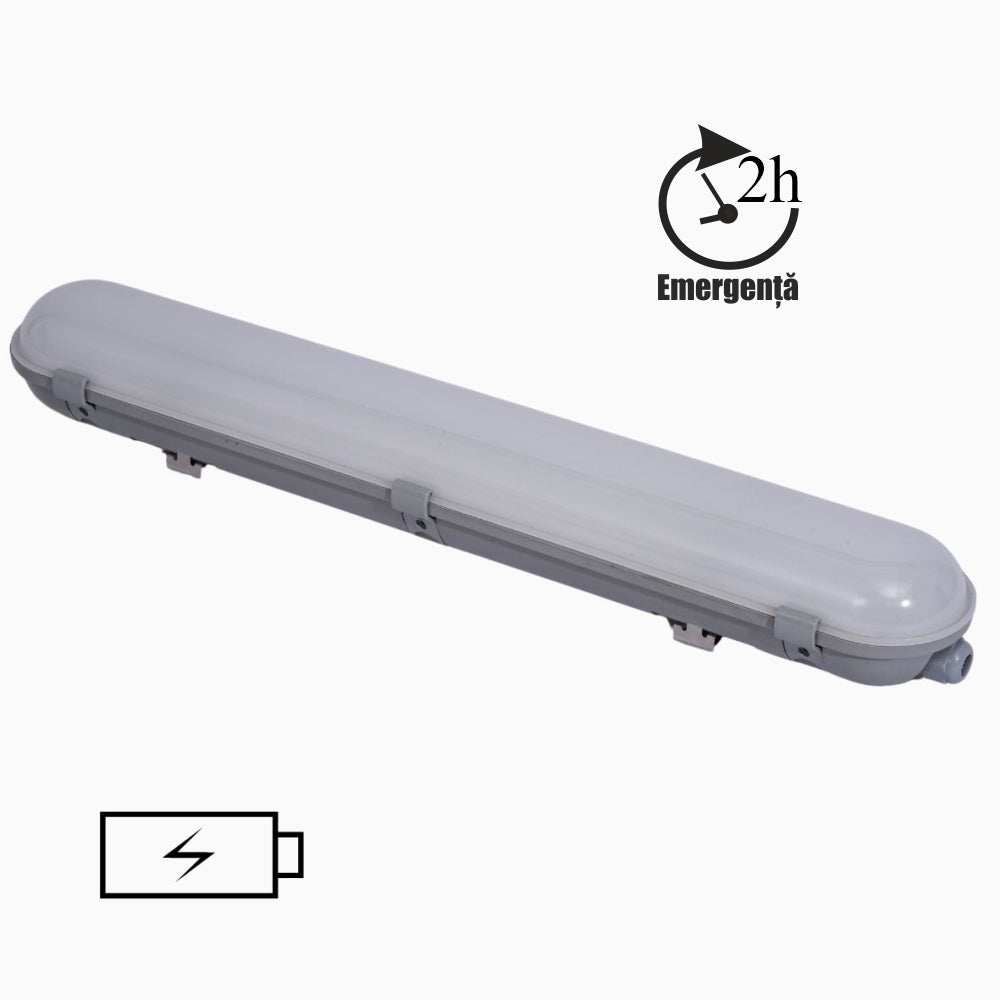 LED тяло IP65 студена светлина с авариен комплект 2h 40W-220V 1200mm