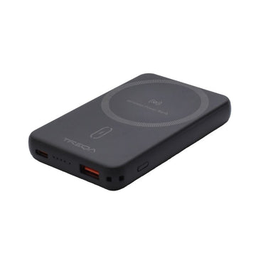 Külső akkumulátor 5000 mAh, Power Bank Slim - mágneses vezeték nélküli 15 W, USB / TR-966 / fekete