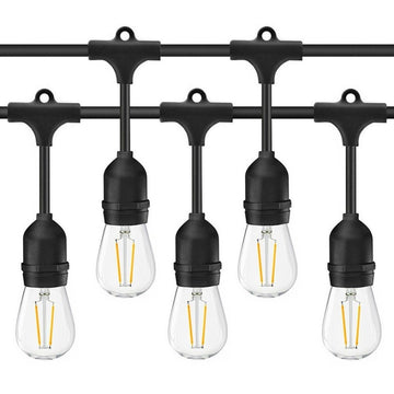 Светещ гирлянд с махала, свързващ се, E27, IP65, 20м