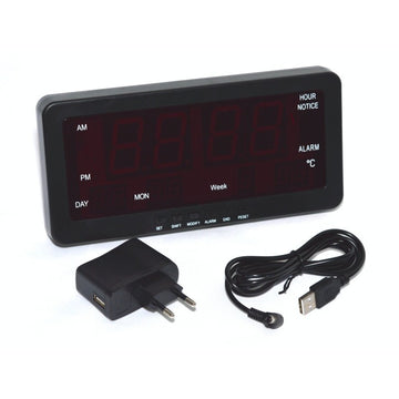 Clock 1008 Led White 28.8 x 11.2 x 4.5 cm