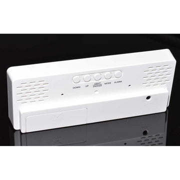White Mirror Clock with White LED Light, GH-0712L