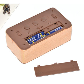 Wooden Digital Clock with LCD 1902