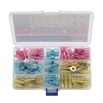 Set 120 Buc Conectori Waterproof Termocontractabili pentru Fire AWG – Soluție Fiabilă pentru Îmbinări Electrice în Condiții Umede