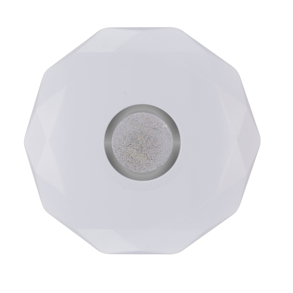 Диамантен LED плафон с декоративен пръстен, Ø400, 24W, 1680Lm, 6500k