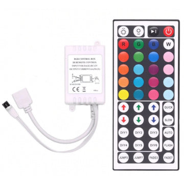 Контролер за RGB LED лента, 12V, 72W, IR дистанционно управление 44 бутона
