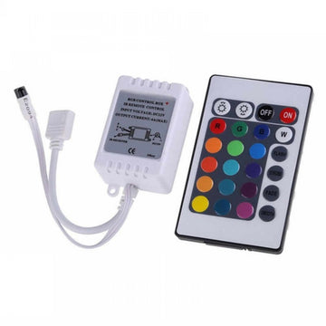 Контролер за RGB LED лента, 12V, 72W, IR дистанционно управление 24 бутона
