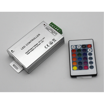Контролер за RGB LED лента, 12V, 144W, IR дистанционно управление 24 бутона