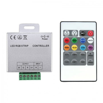 Контролер за RGB LED лента, 12V, 360W, IR дистанционно управление 24 бутона