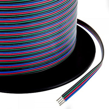 Cablu Bandă LED RGB 100m cu 4 Fire – Rola pentru Iluminat Decorativ, Proiecte DIY și Ambient Acasă