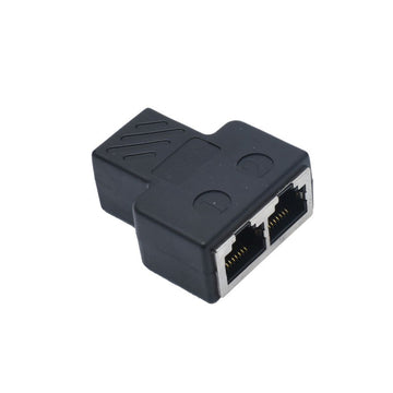 Adaptor Spliter RJ45 UTP Mama 2 Mama Negru CAT5/6, Spliter Rețea Ethernet