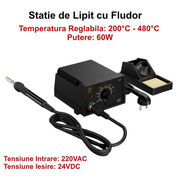 Stație de Lipit 936A, Temperatură Reglabilă 200°C - 480°C