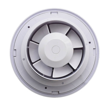 Ventilator Rotund de Baie A150, 15W, Clapetă Automată, Telecomandă Programatoare, IPX2