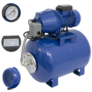 Hidrofor 24L cu Putere de 1100W și Debit de 60l/min – Refulare până la 50m și Absorbție de 9m pentru Irigații și Alimentare cu Apă
