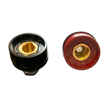 Set Cabluri de Sudură 25mm², Lungime 2M, Diametru 9mm, Cuplaje Mama/Tata pentru Conexiuni Electrice