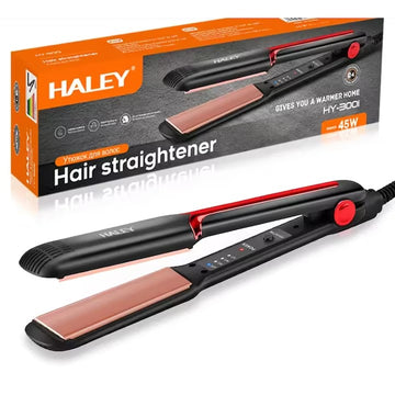 Placă Profesională de Îndreptat Părul HALEY HY-3001 – Design Compact cu Putere Eficientă de 45W pentru Coafuri Perfecte