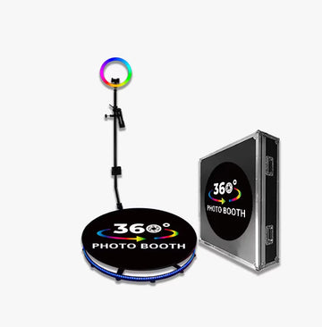 Platformă Foto-Video Rotundă Selfie 360 cu Braț Rotativ și LED RGB – Diametru 80cm pentru Evenimente și Petreceri