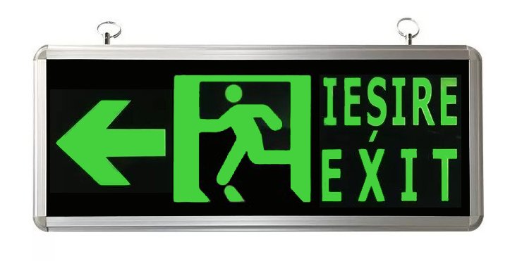 LAMPA tip EXIT / IESIRE LED – 1fata (sageata lateral stanga) – permanenta
