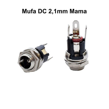 Mufă de Alimentare DC 2,1mm Mamă din Plastic pentru Montaj – Conector Durabil pentru Proiecte Electronice