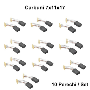 Set 10 Perii Colectoare cu Carbuni 7x11x17mm - Accesorii pentru Motoare Electrice și Generatoare