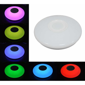 SMART LED плафон с музика, Ø390, 24W, RGB+W