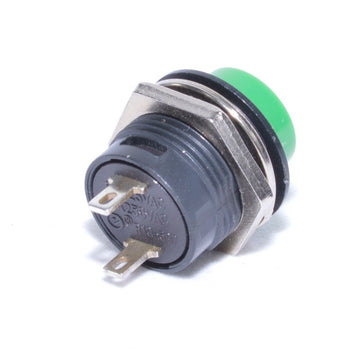 Push Button Green fara Retinere 14x24mm